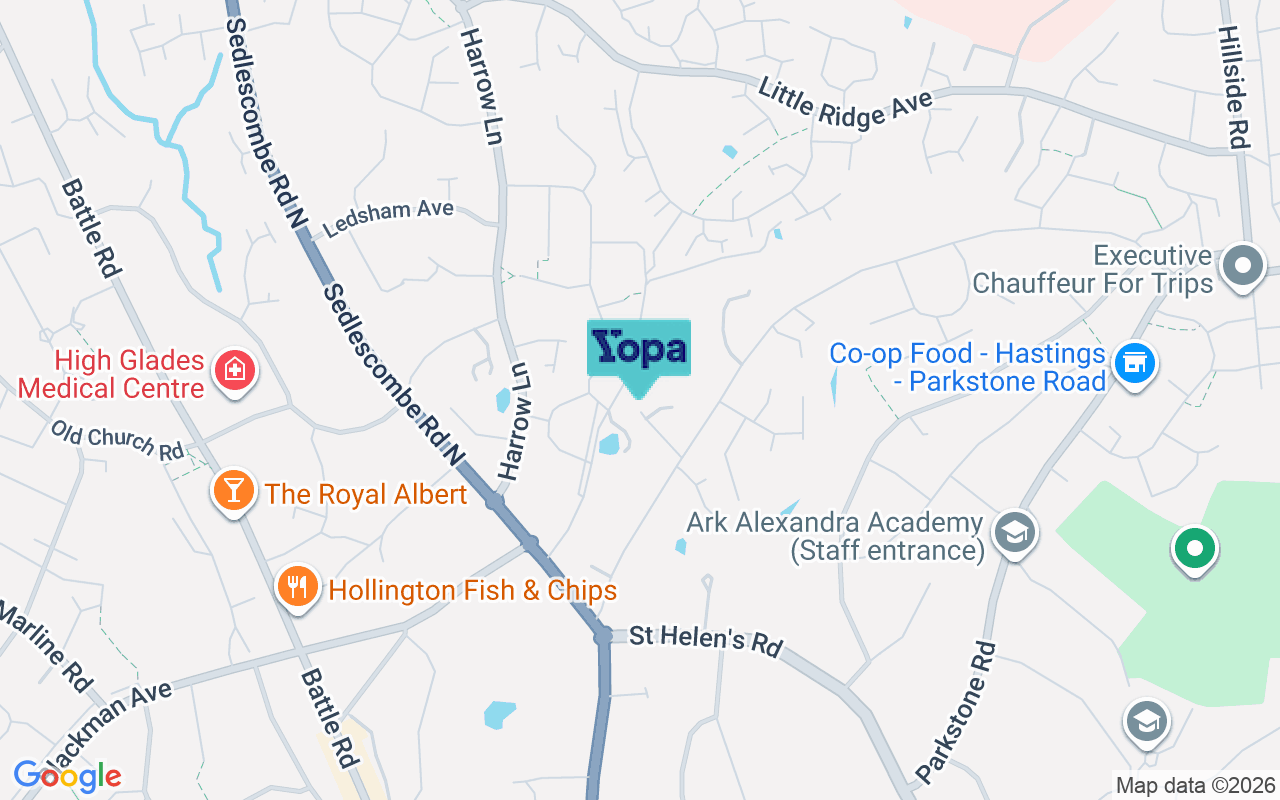 Map showing the location of TN37 7HG