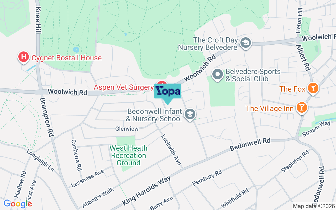 Map showing the location of SE2 0SE