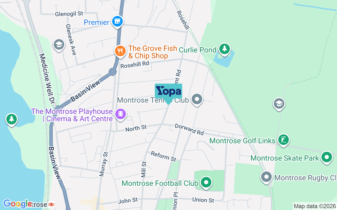 Map showing the location of DD10 8NT