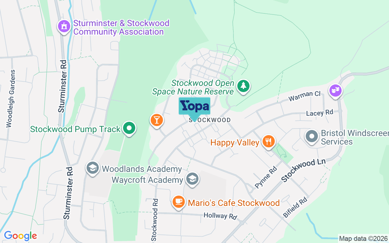Map showing the location of BS14 8JJ