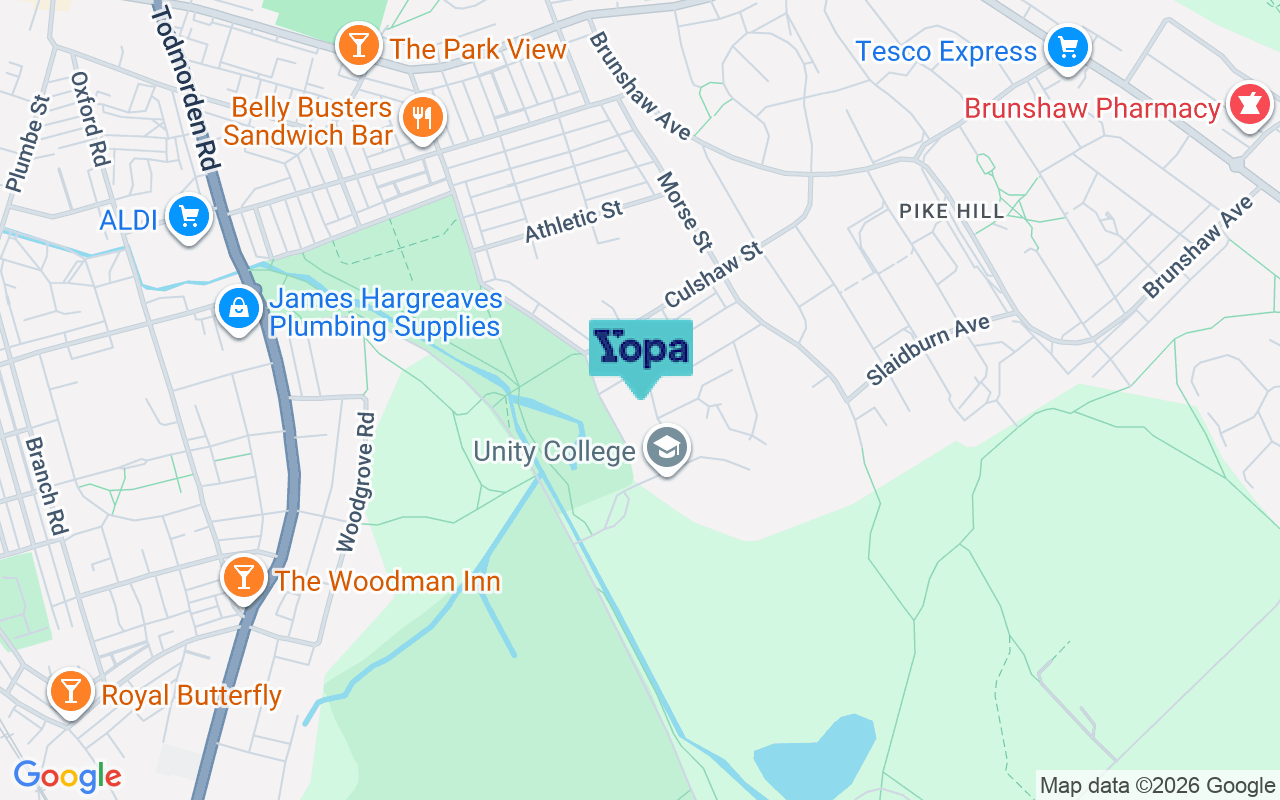Map showing the location of BB10 4LZ
