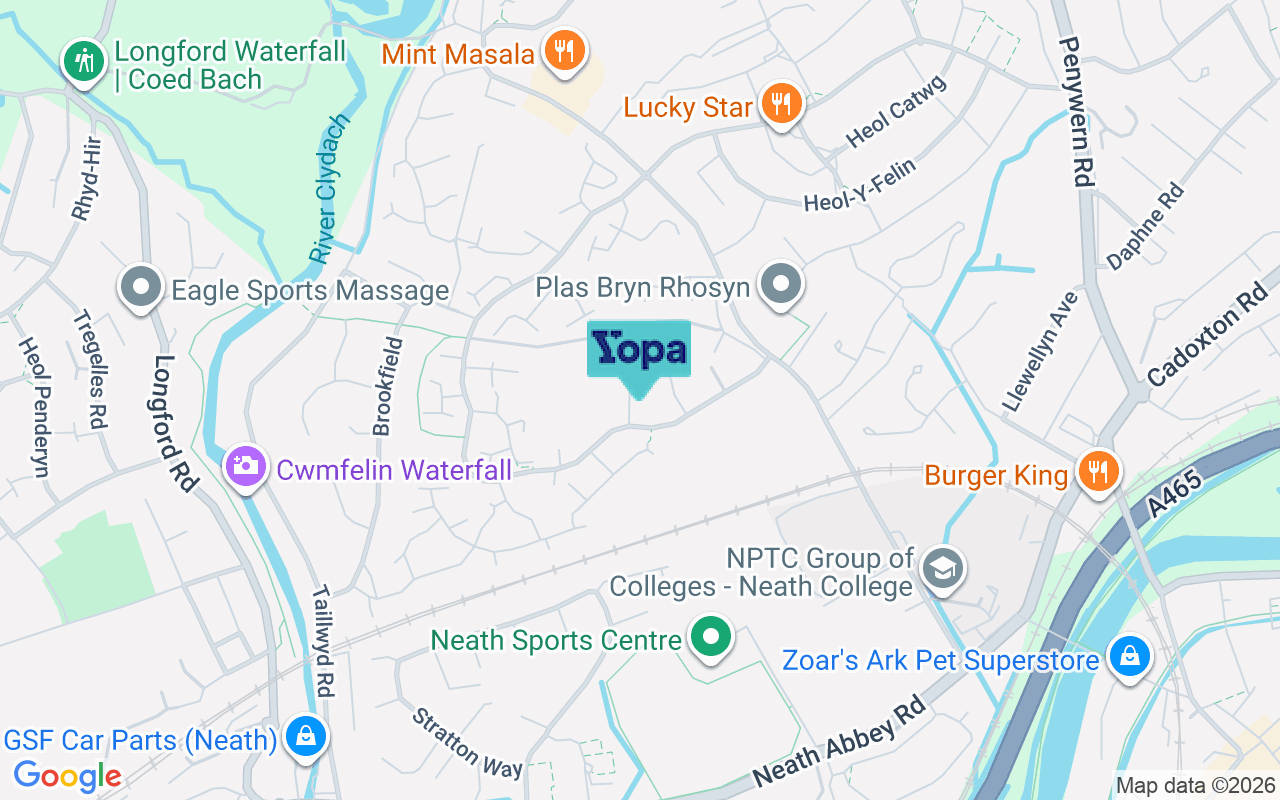 Map showing the location of SA10 7PY