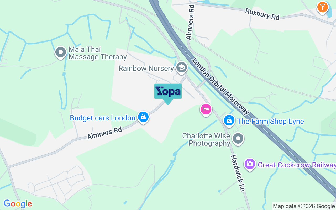 Map showing the location of KT16 0BH