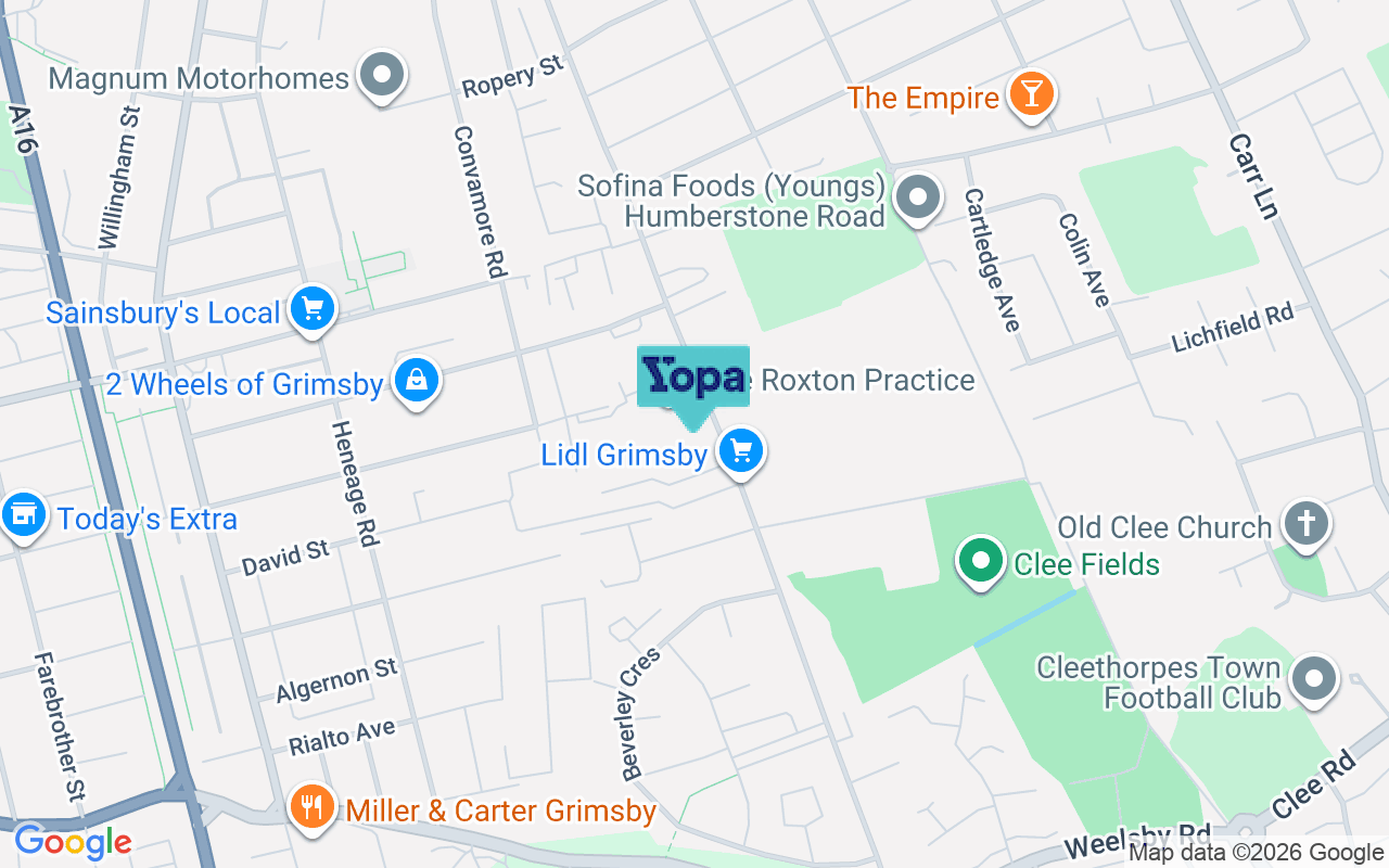 Map showing the location of DN32 9SJ