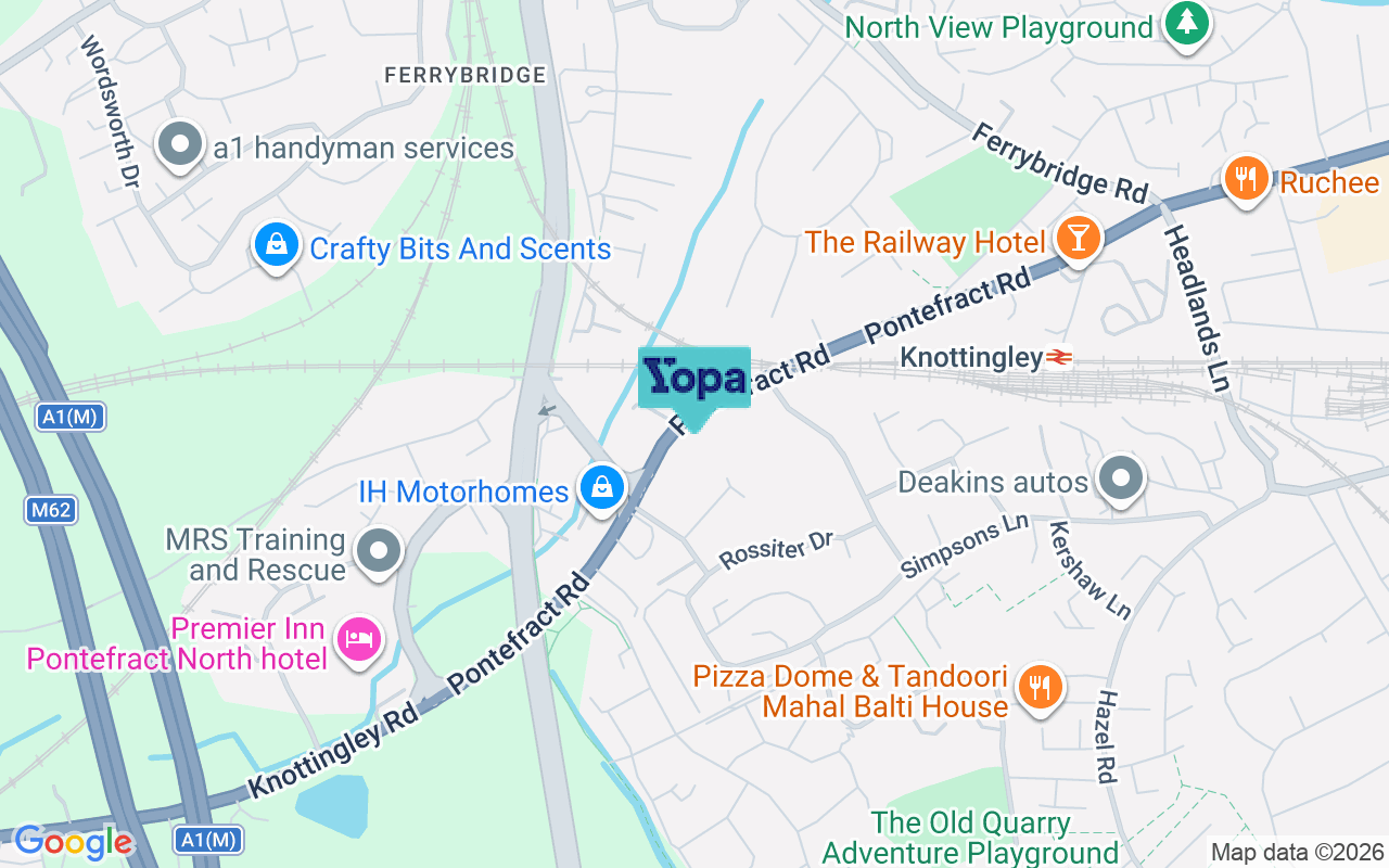 Map showing the location of WF11 0ES