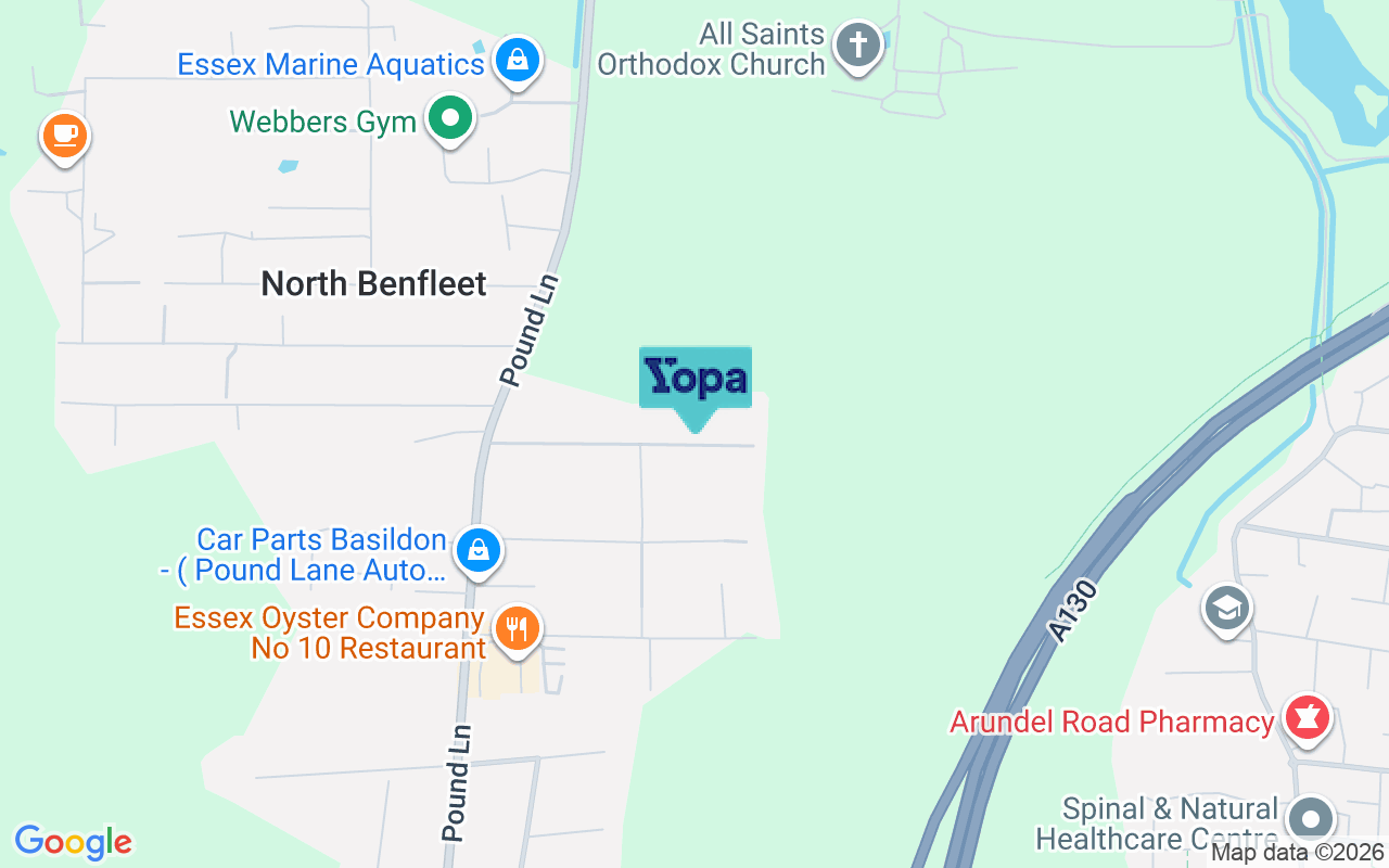 Map showing the location of SS13 2LF