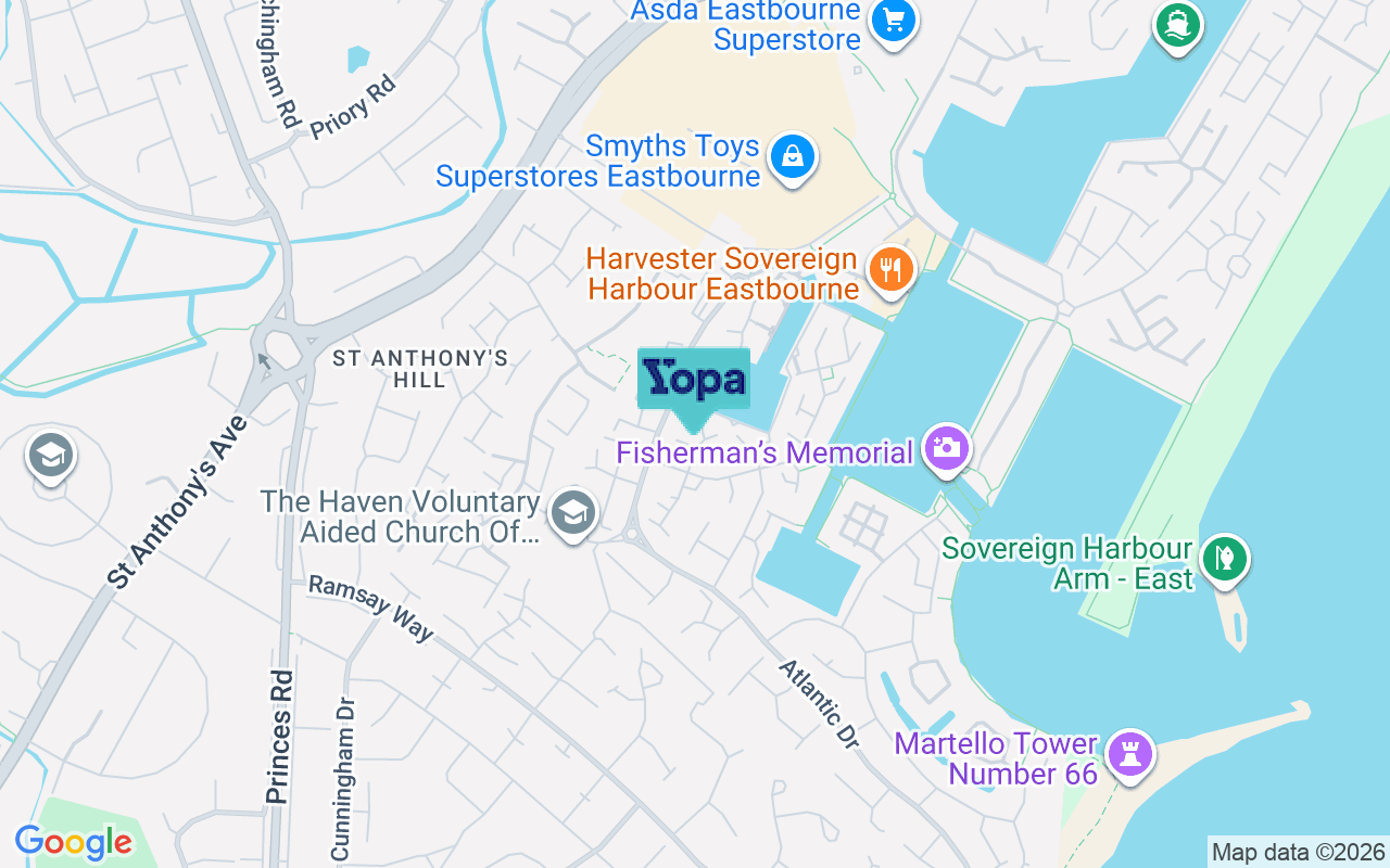 Map showing the location of BN23 5SZ