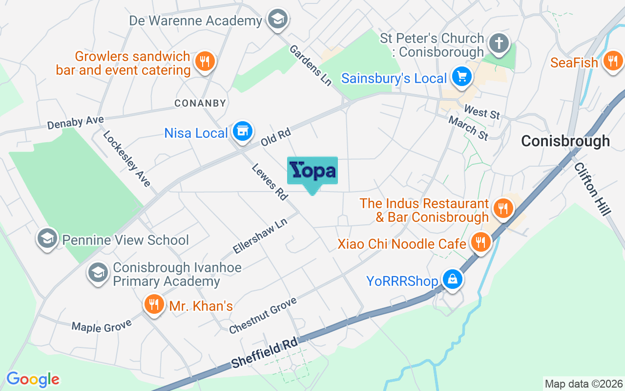 Map showing the location of DN12 2NJ