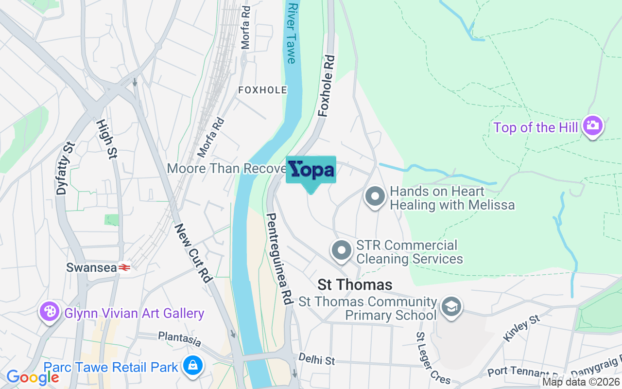 Map showing the location of SA1 8DR