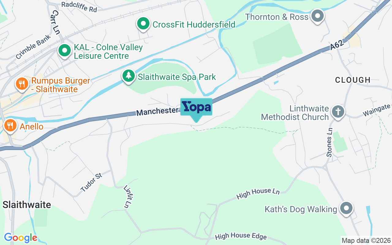 Map showing the location of HD7 5LP