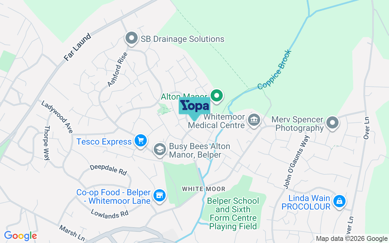Map showing the location of DE56 0HT