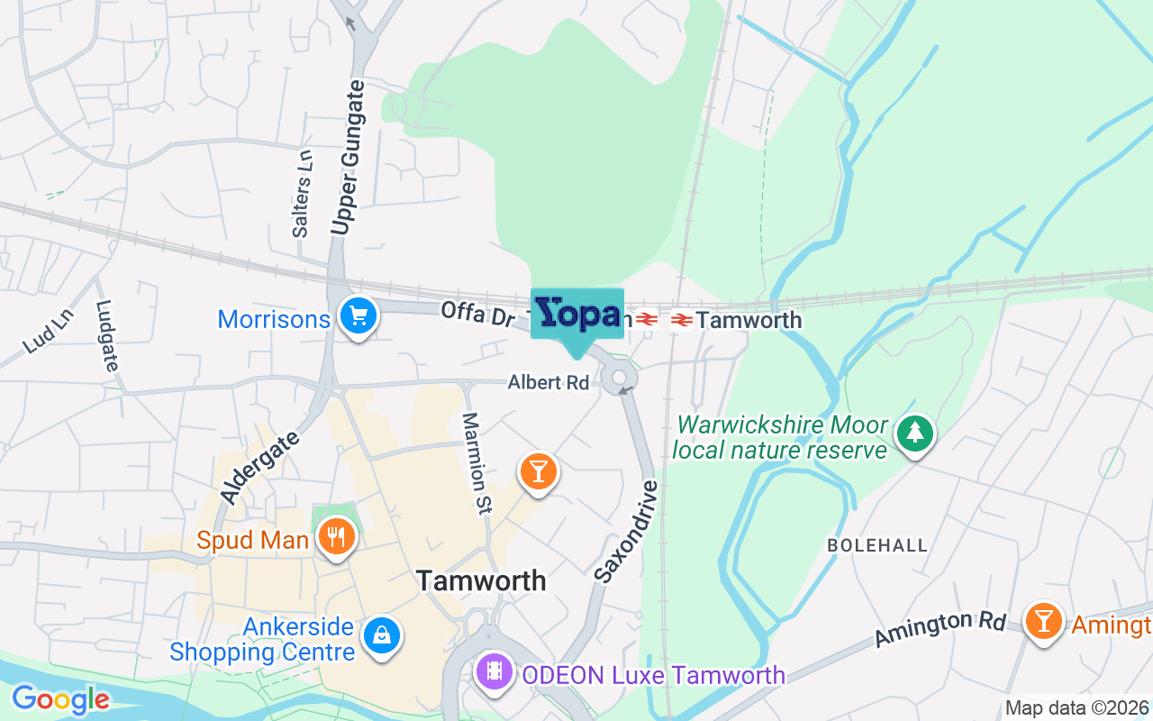 Map showing the location of B79 7JY