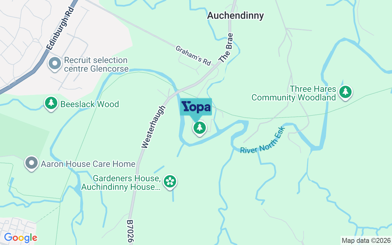 Map showing the location of EH26 0RR