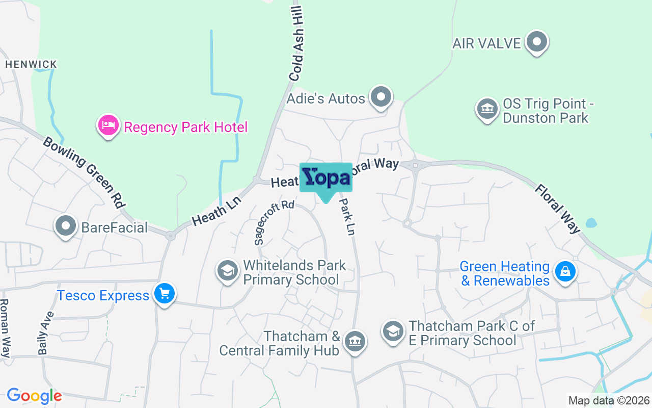 Map showing the location of RG18 3BA