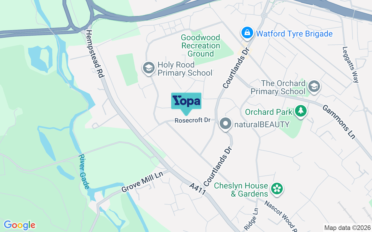 Map showing the location of WD17 4JQ