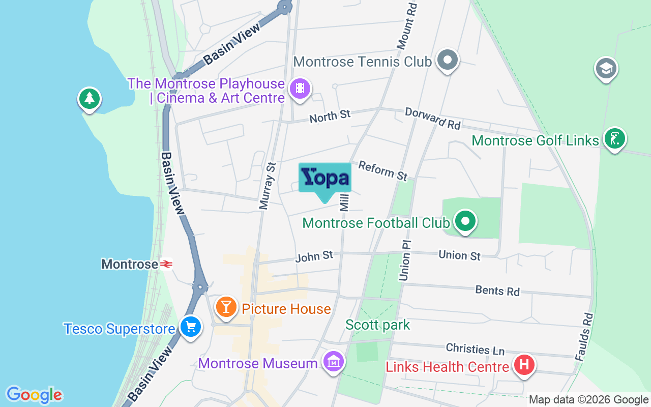 Map showing the location of DD10 8ND