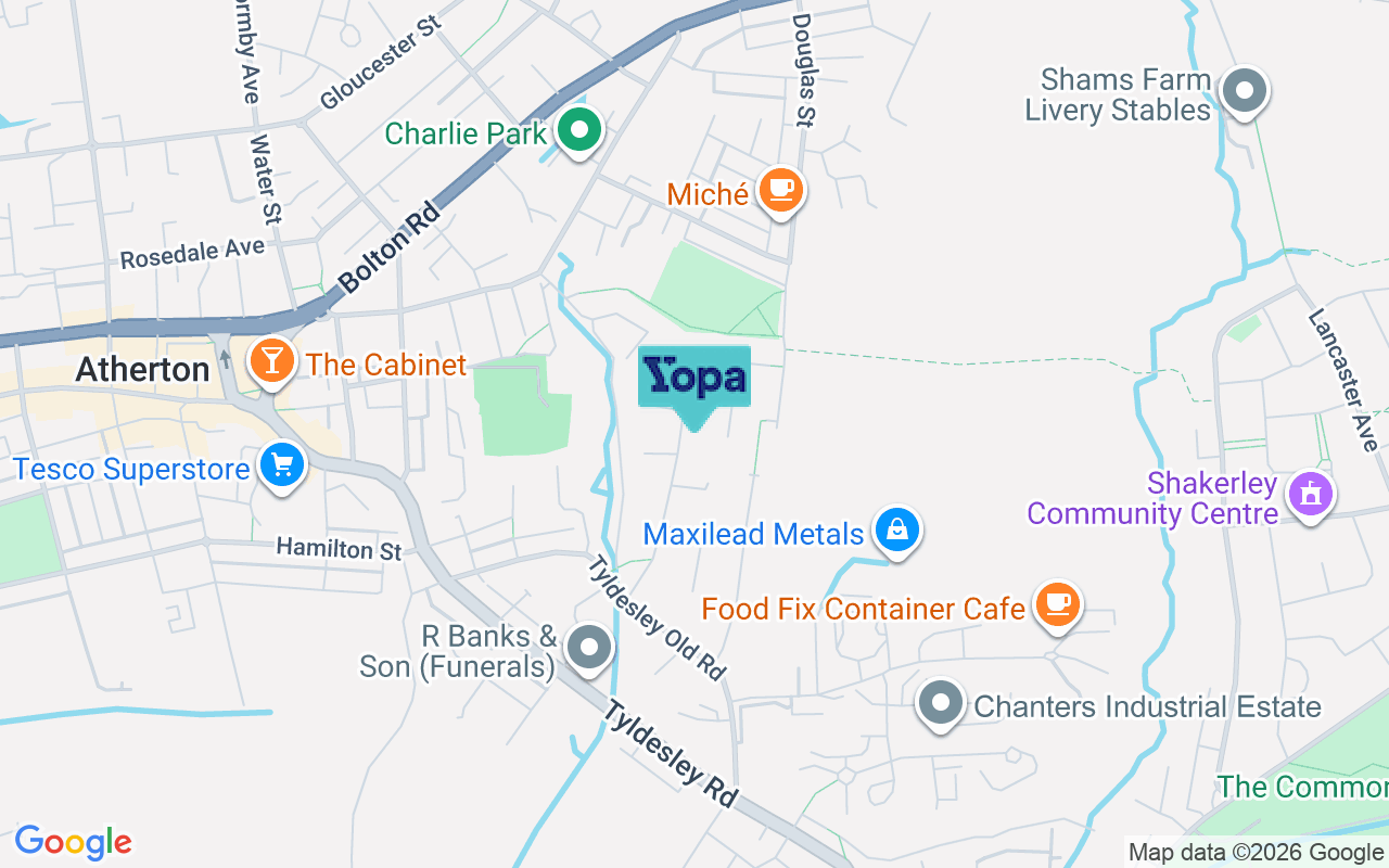 Map showing the location of M46 9EF