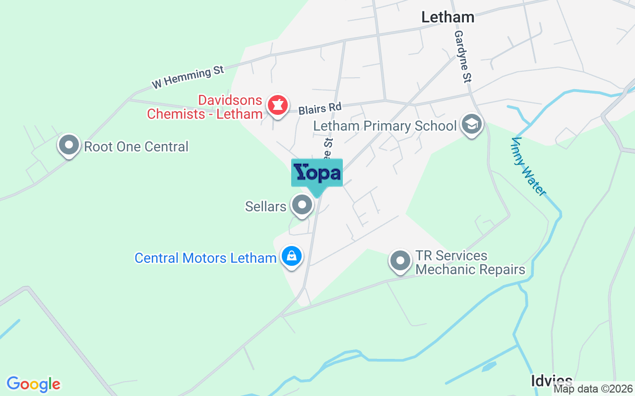 Map showing the location of DD8 2PQ