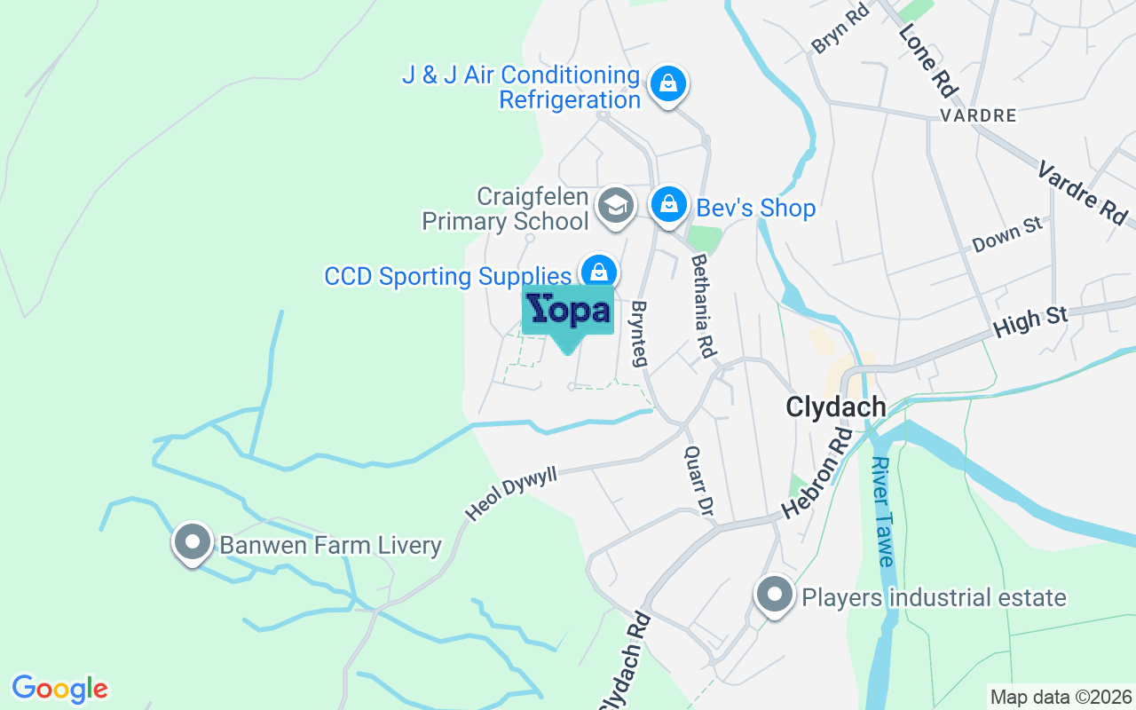 Map showing the location of SA6 5EB