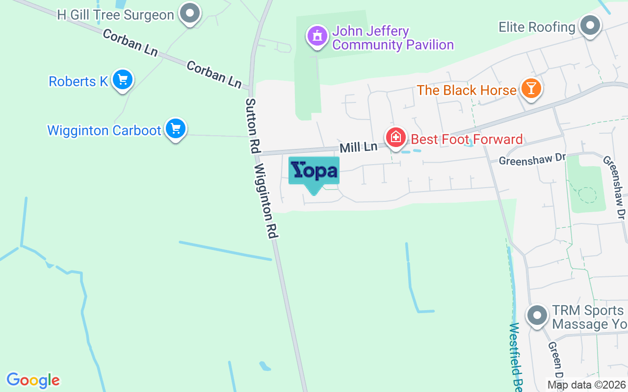 Map showing the location of YO32 2SU