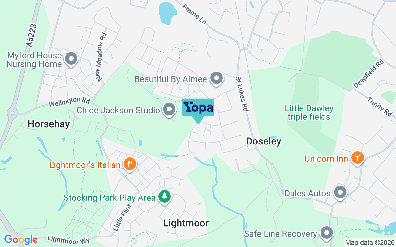 Map showing the location of TF4 3FL