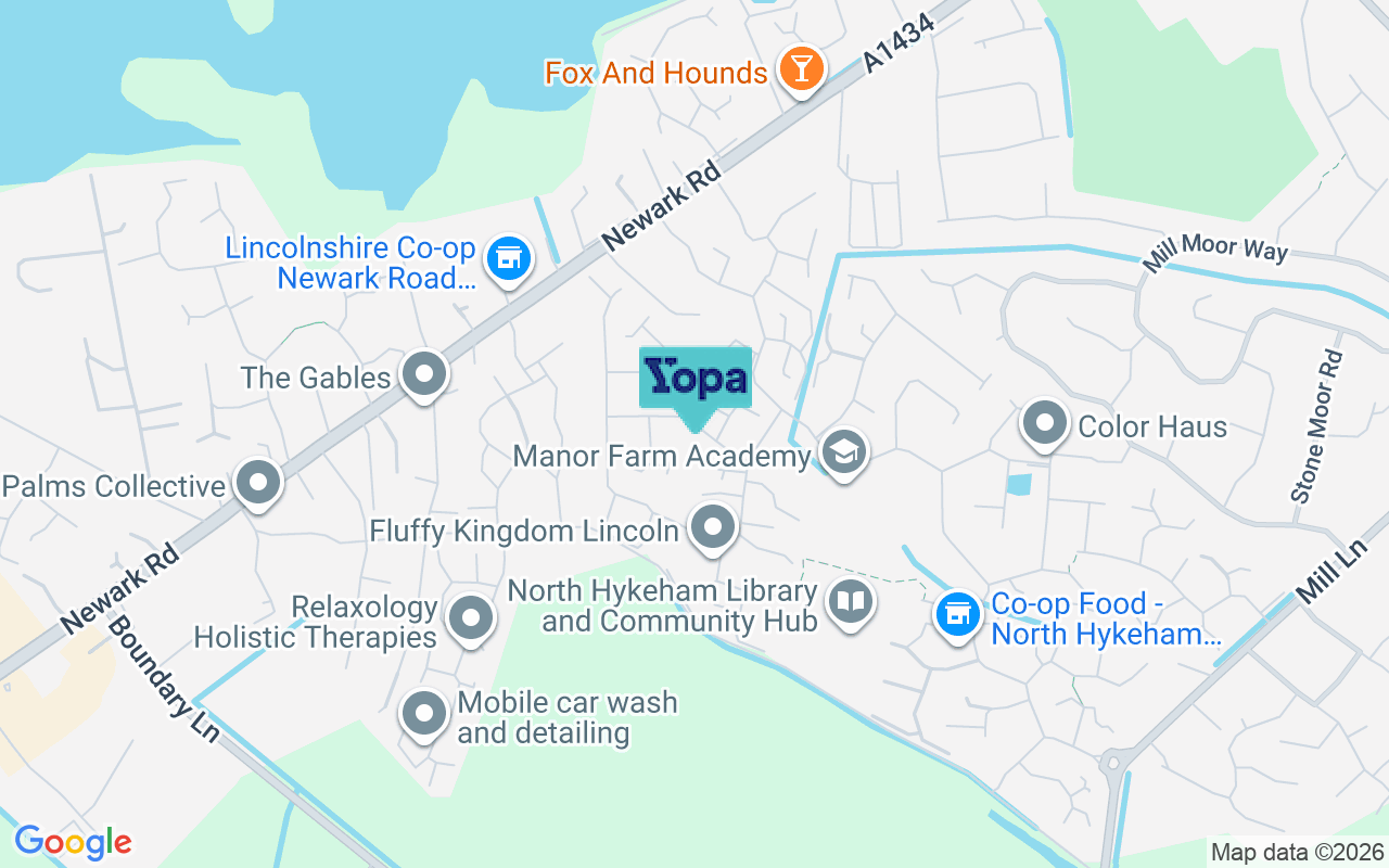 Map showing the location of LN6 9FN