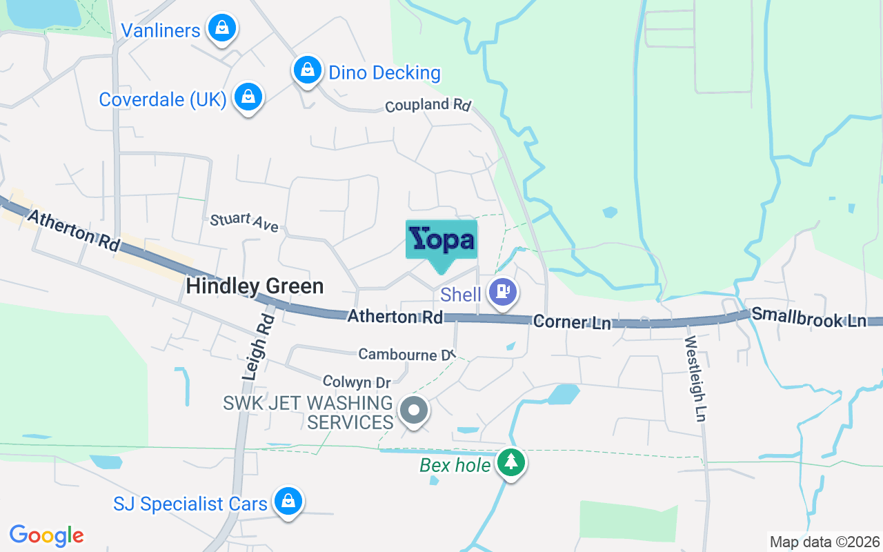 Map showing the location of WN2 4TF