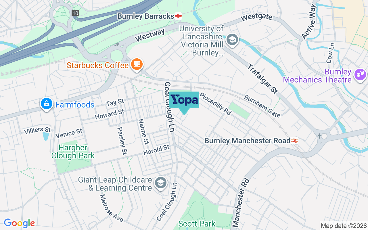 Map showing the location of BB11 4LN