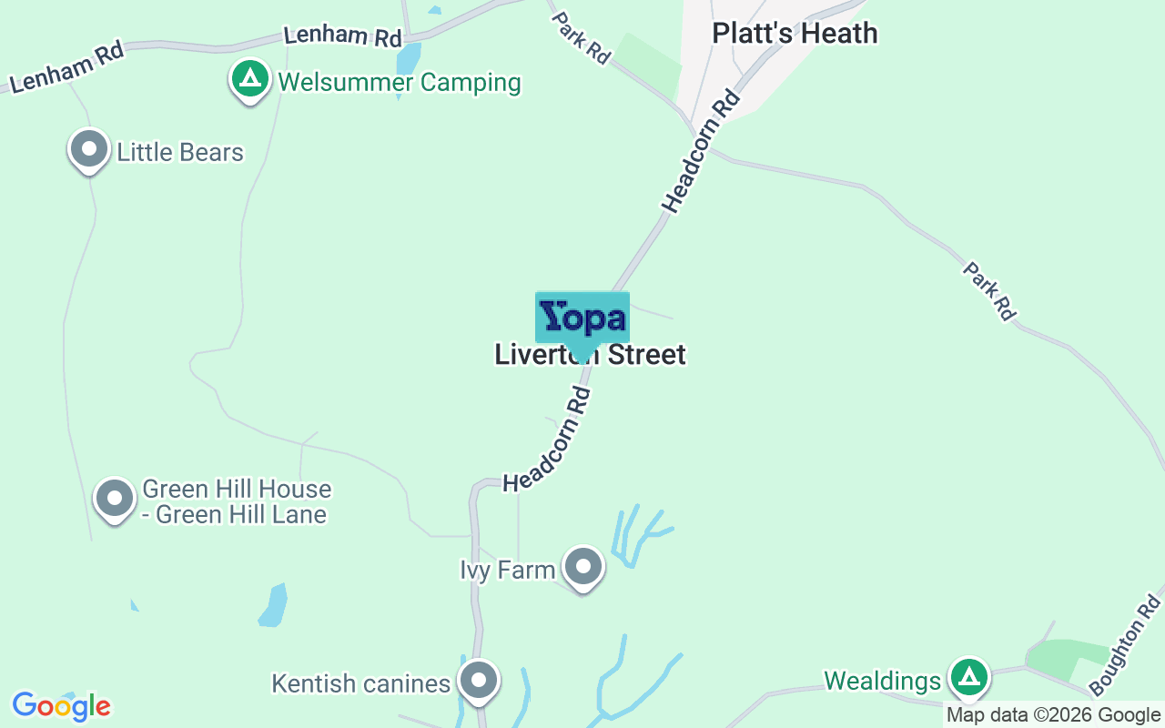 Map showing the location of ME17 2NW