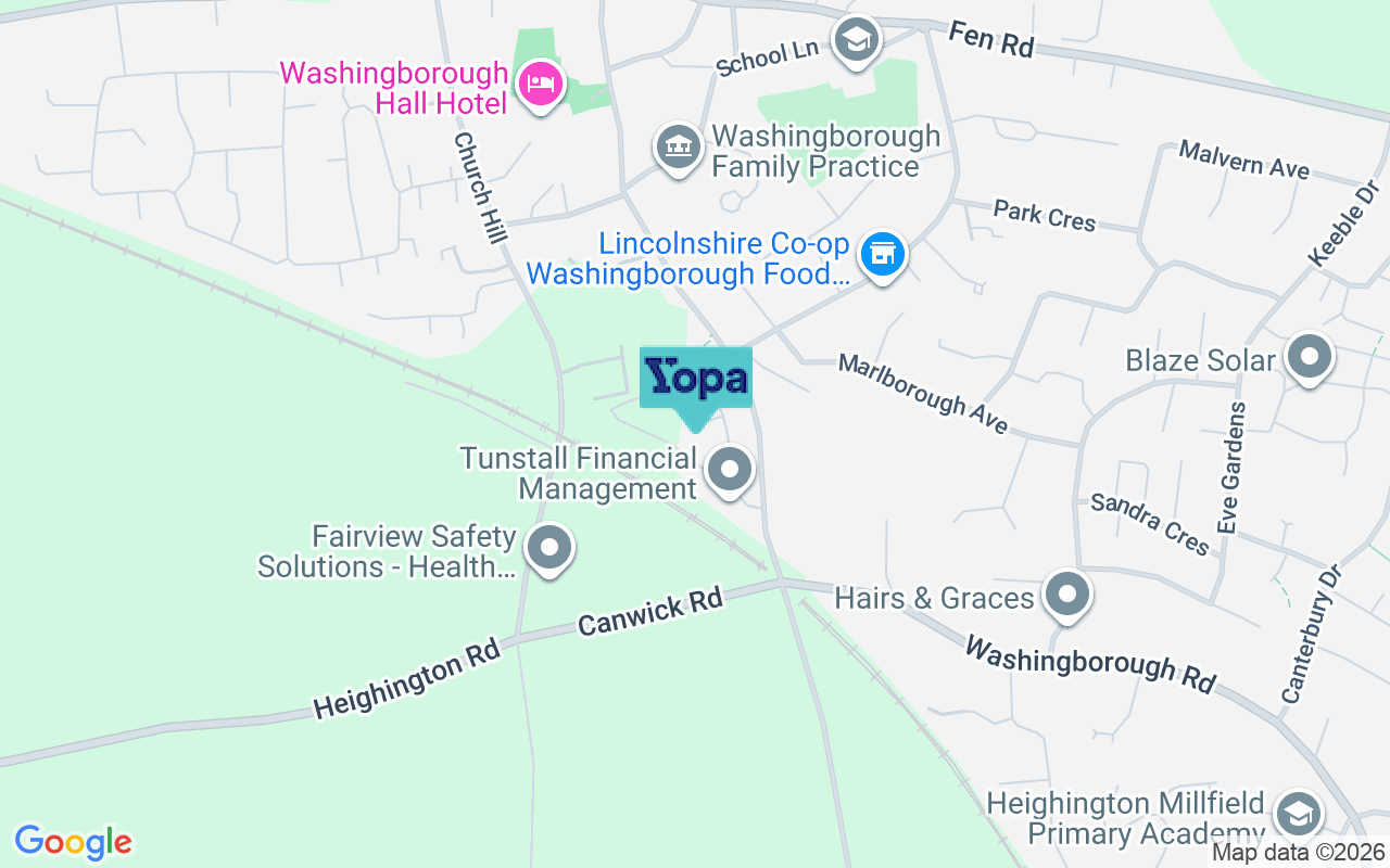 Map showing the location of LN4 1FY