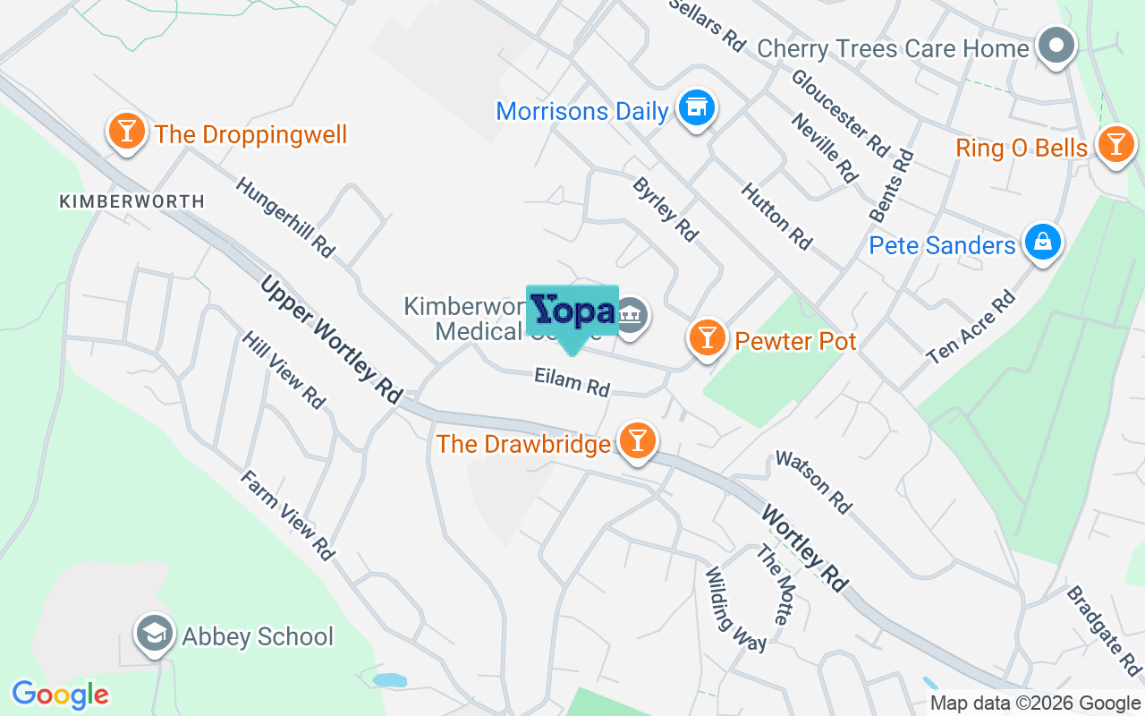 Map showing the location of S61 3PE
