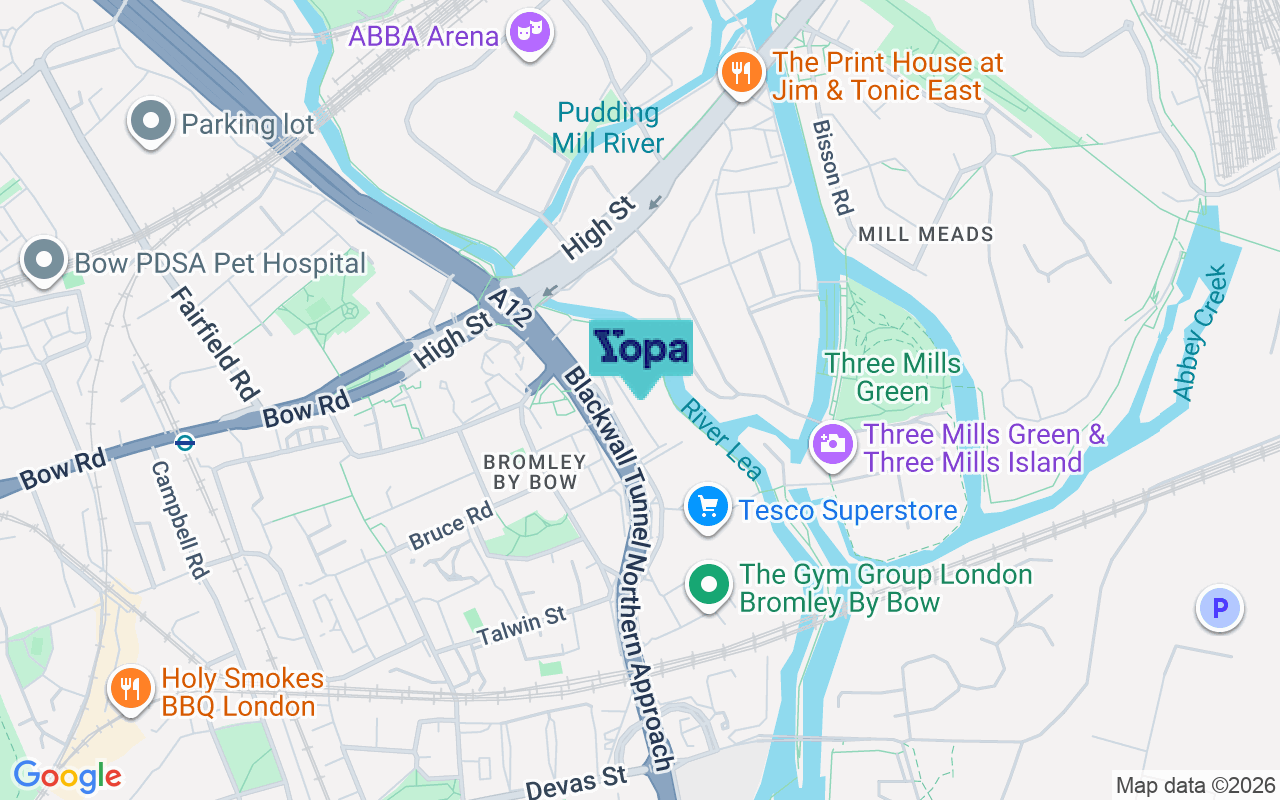 Map showing the location of E3 3UA