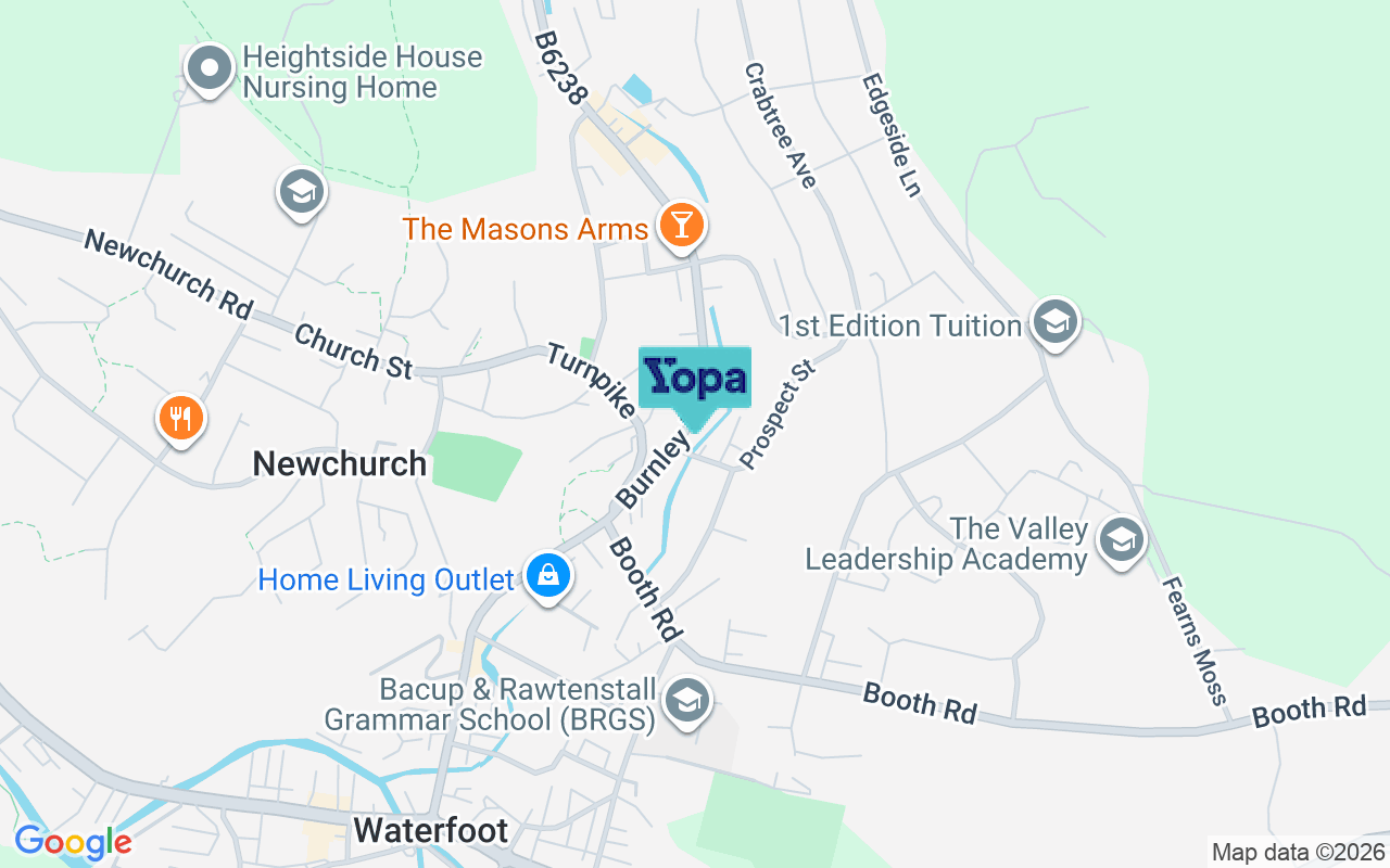 Map showing the location of BB4 9DF