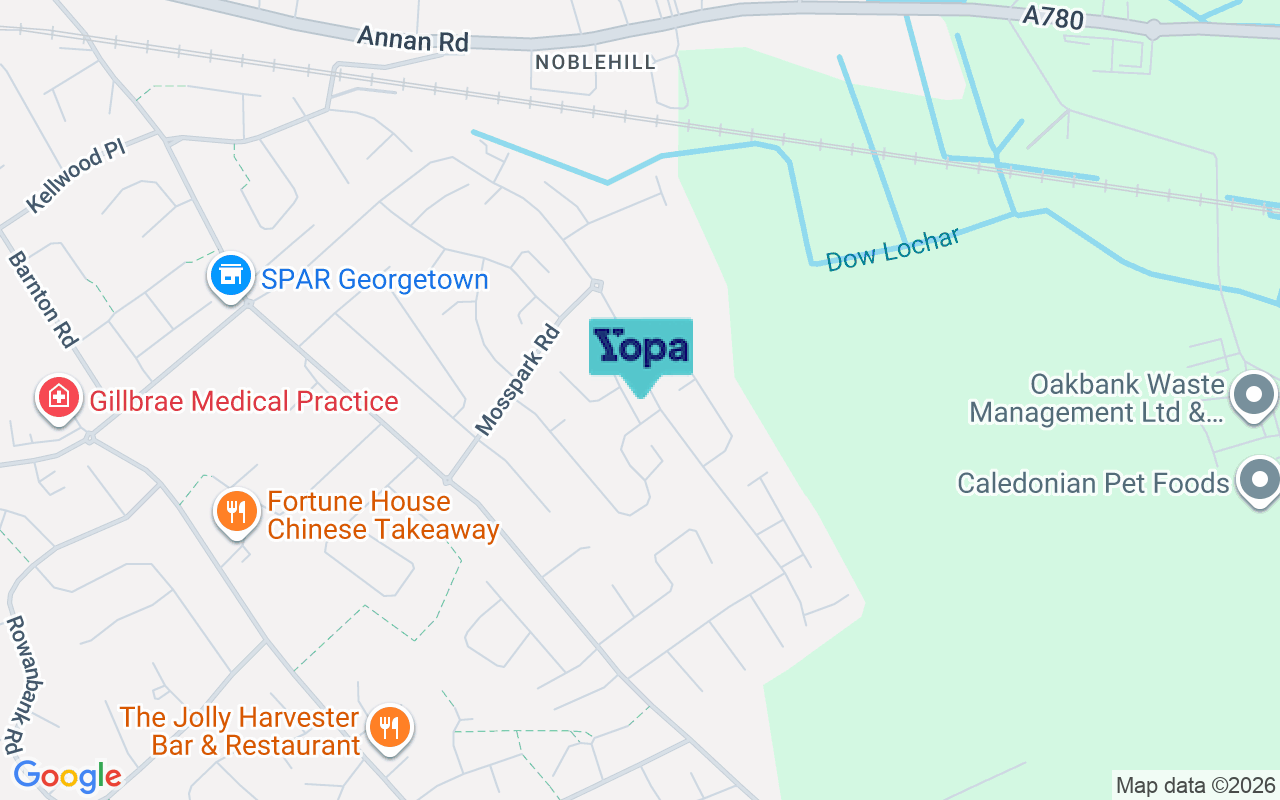 Map showing the location of DG1 4UZ