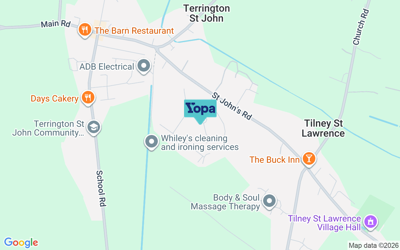 Map showing the location of PE34 4QP