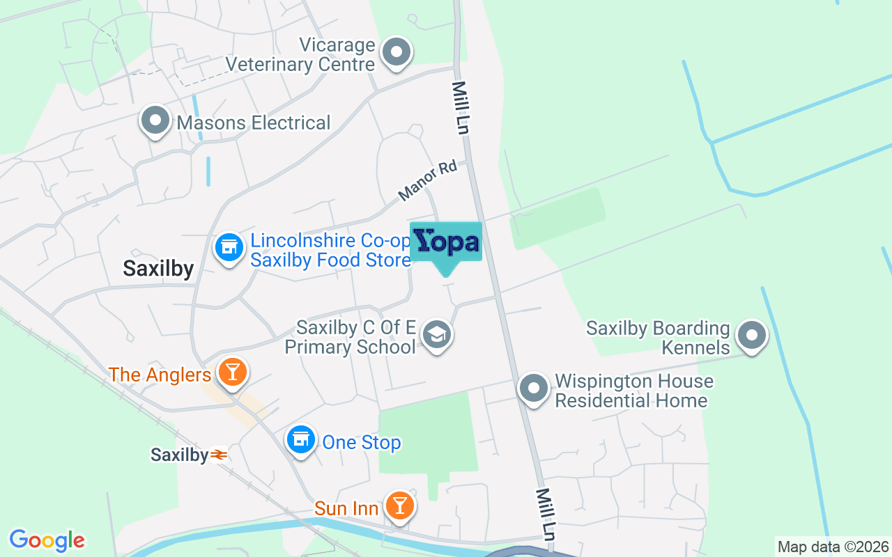 Map showing the location of LN1 2QH