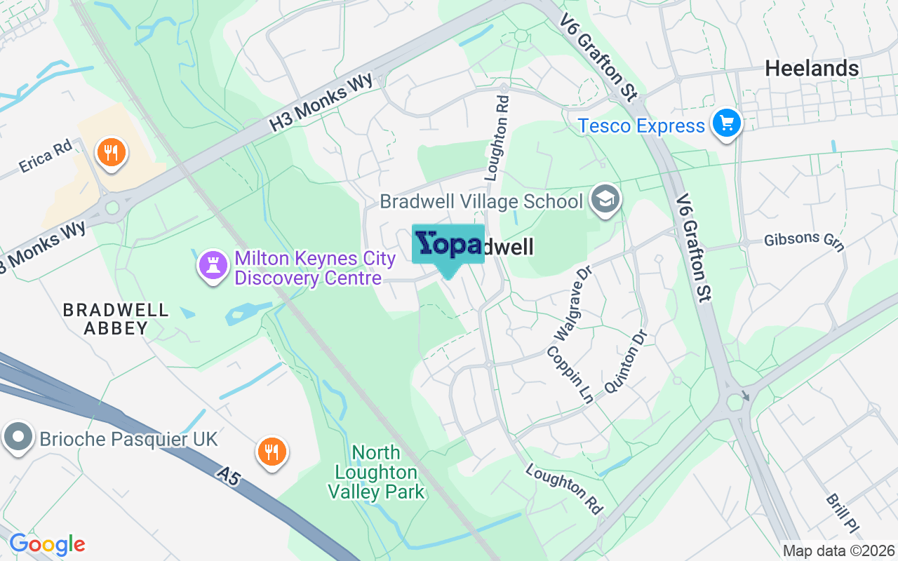 Map showing the location of MK13 9AG