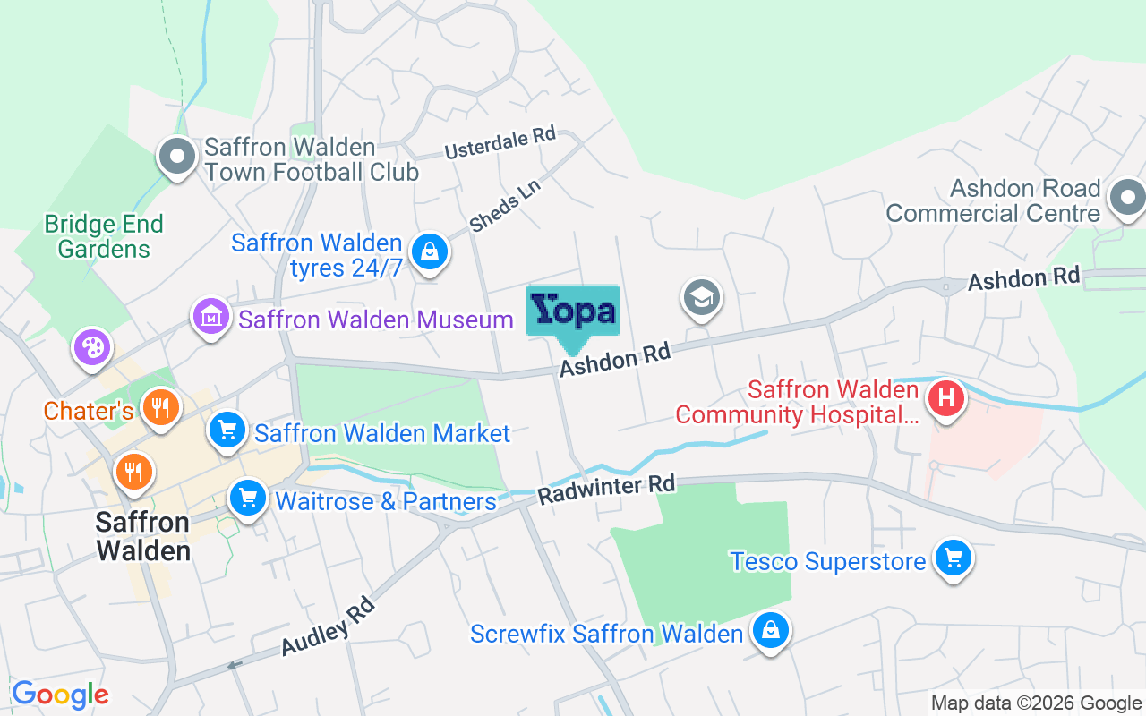 Map showing the location of CB10 2AT