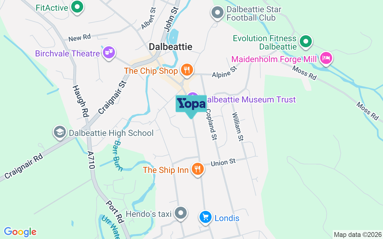 Map showing the location of DG5 4BU