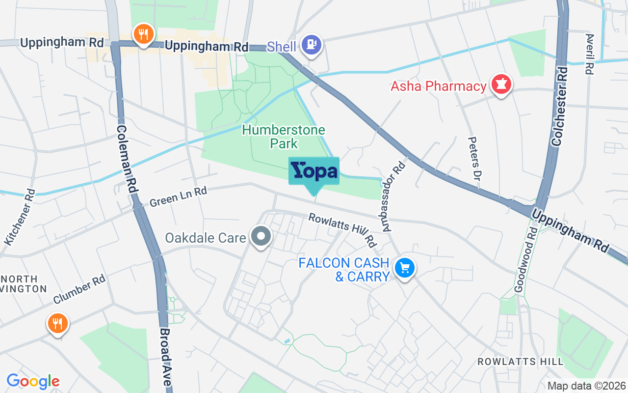 Map showing the location of LE5 4RB