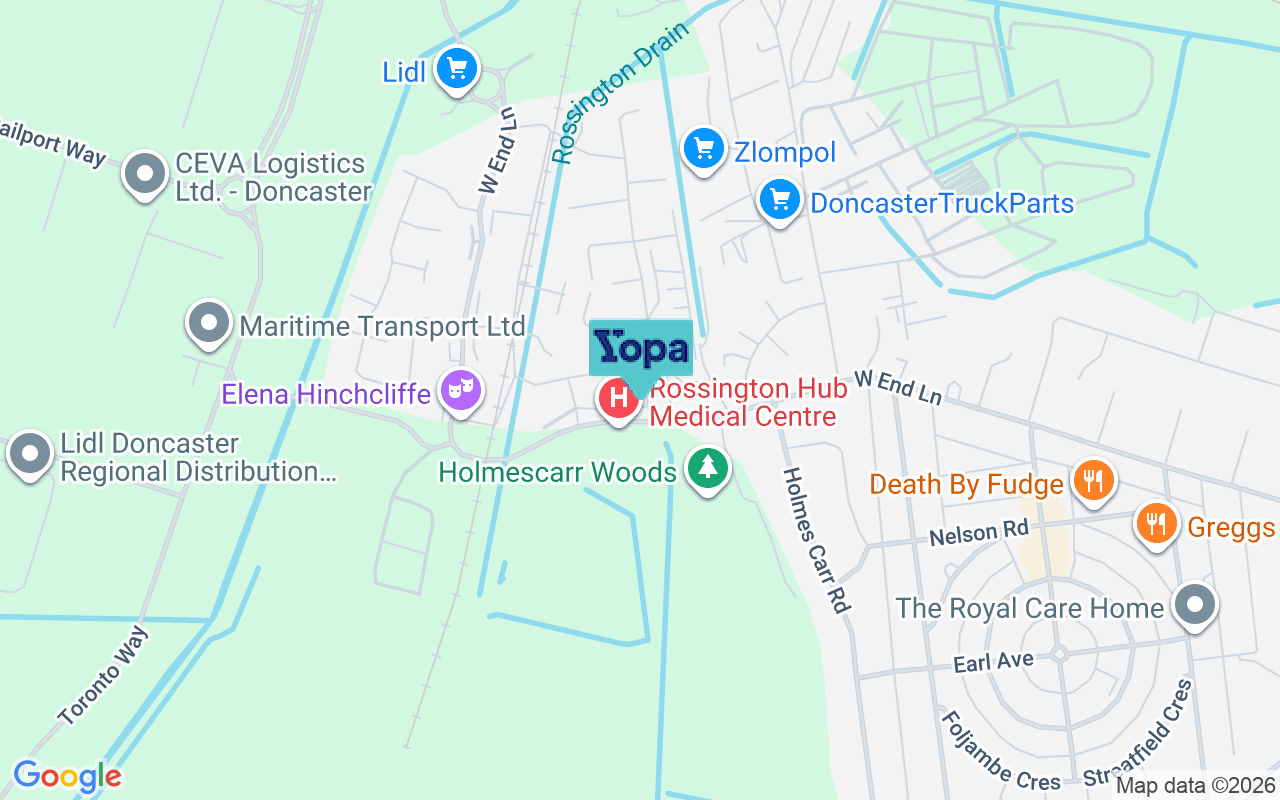 Map showing the location of DN11 0ZF