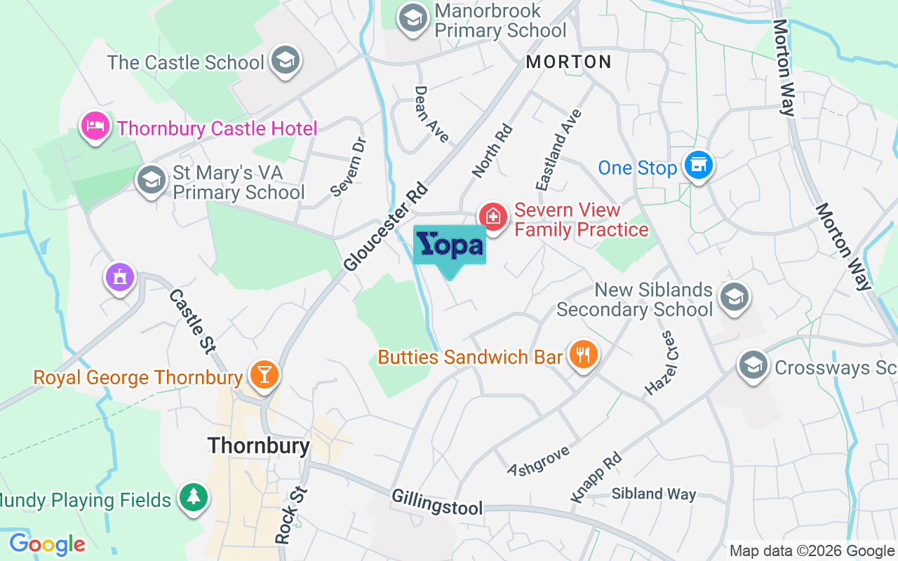 Map showing the location of BS35 1EG