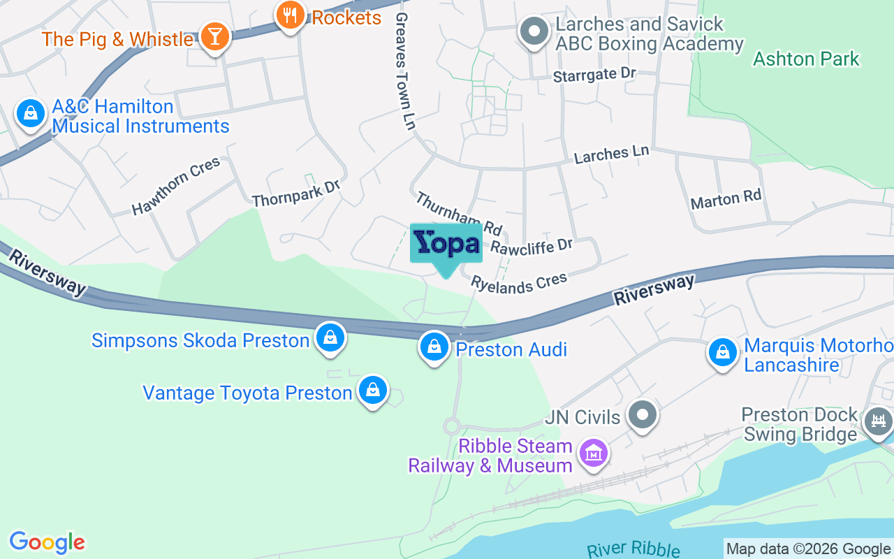 Map showing the location of PR2 1BG