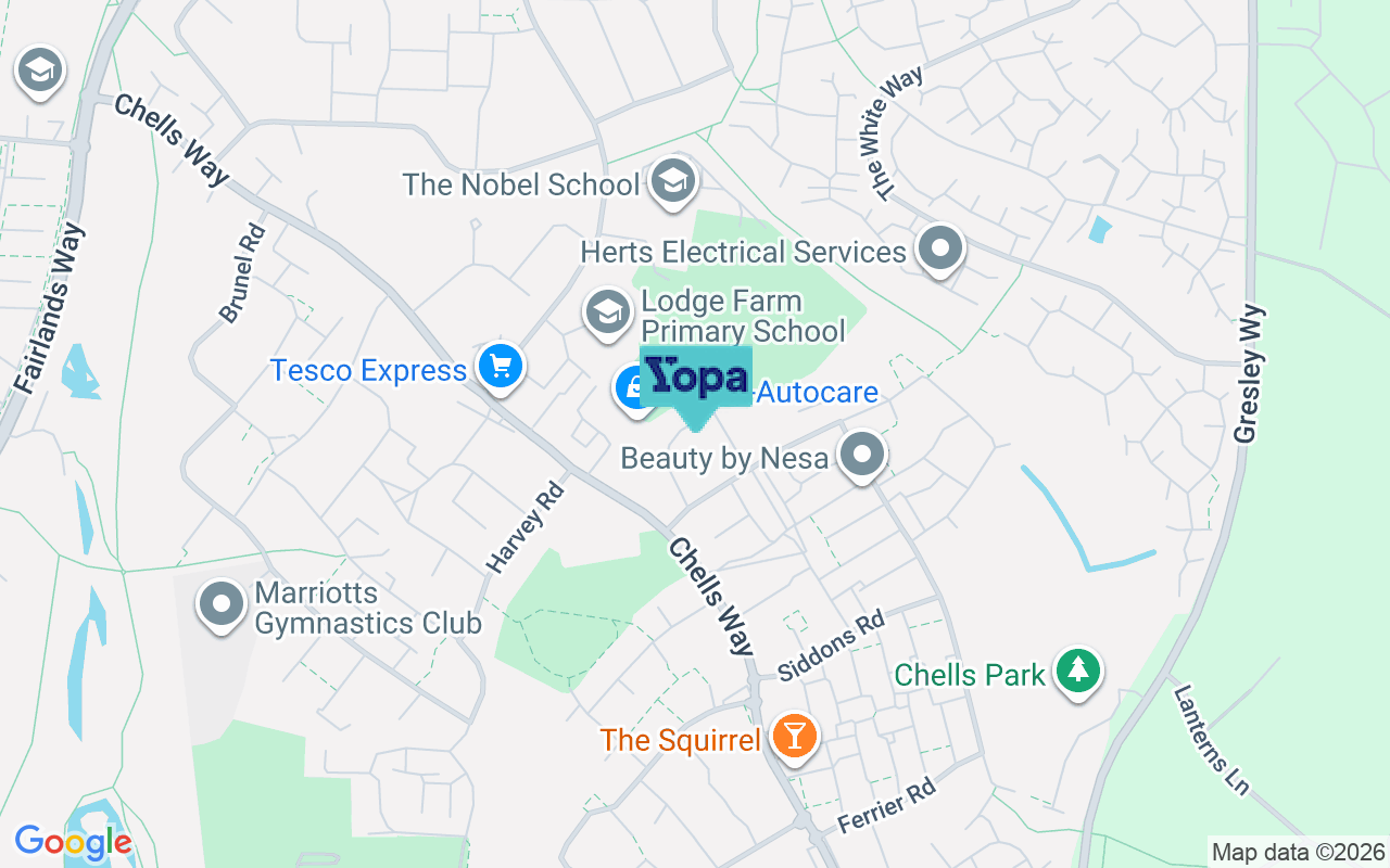 Map showing the location of SG2 0DR