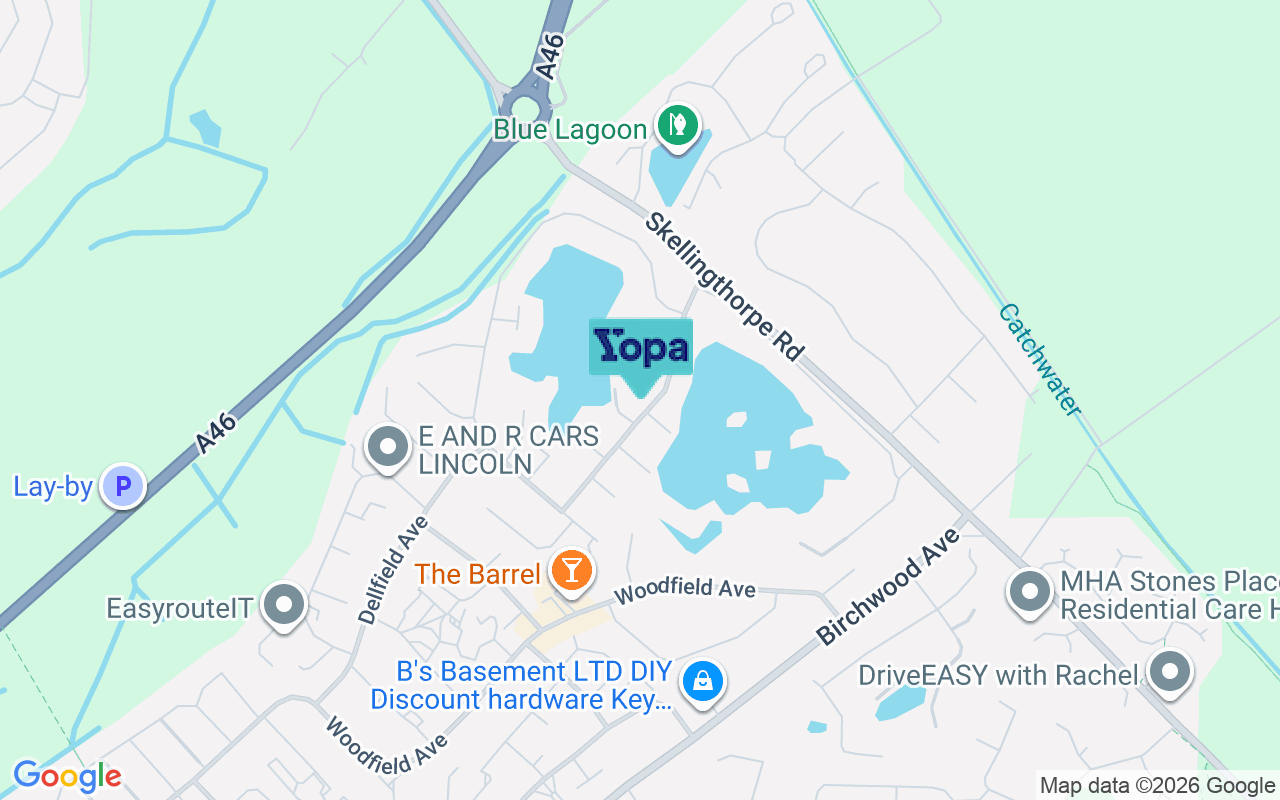 Map showing the location of LN6 0XY