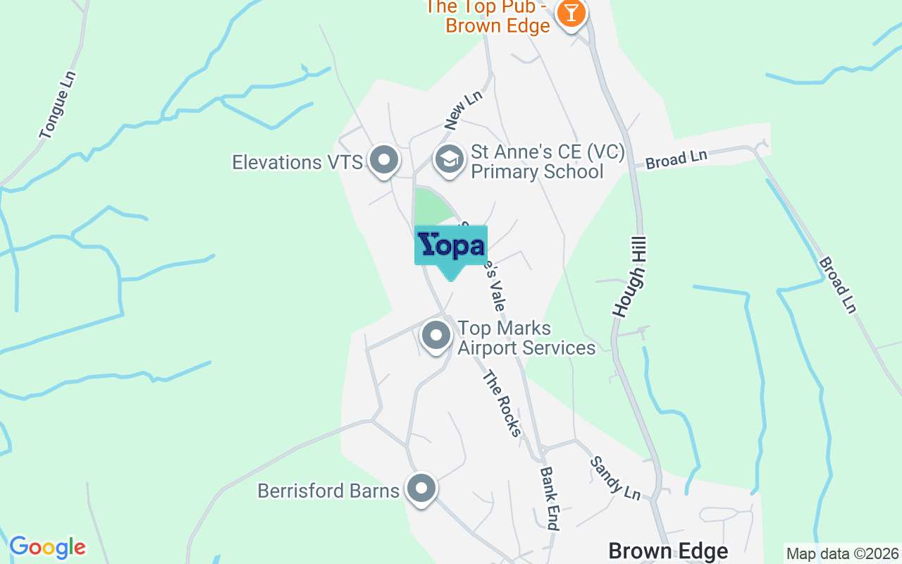 Map showing the location of ST6 8RB