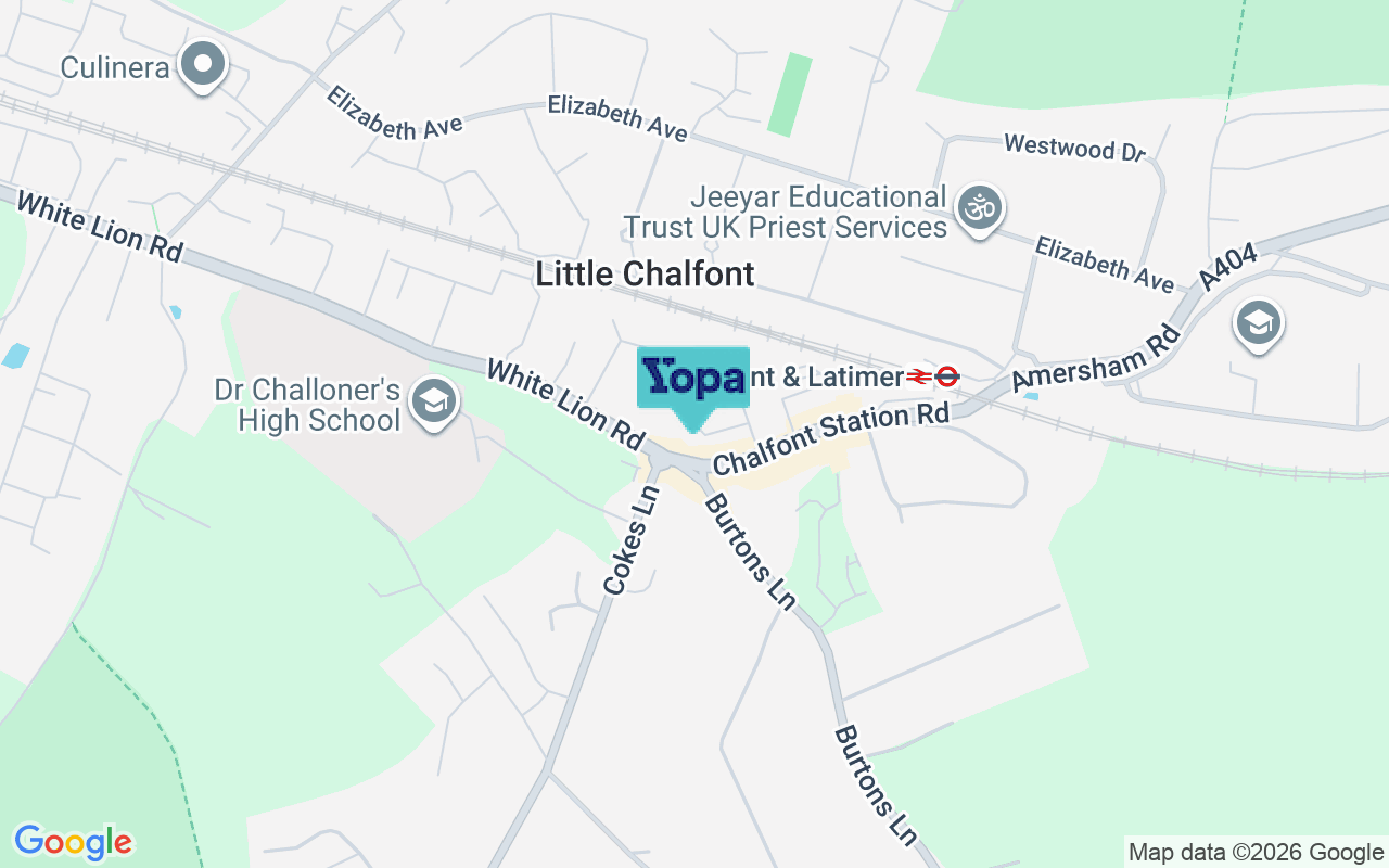 Map showing the location of HP7 9NF