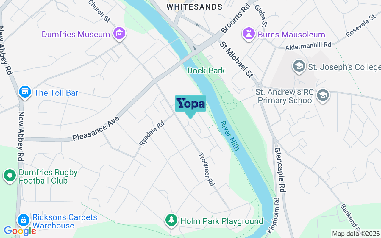Map showing the location of DG2 7DG