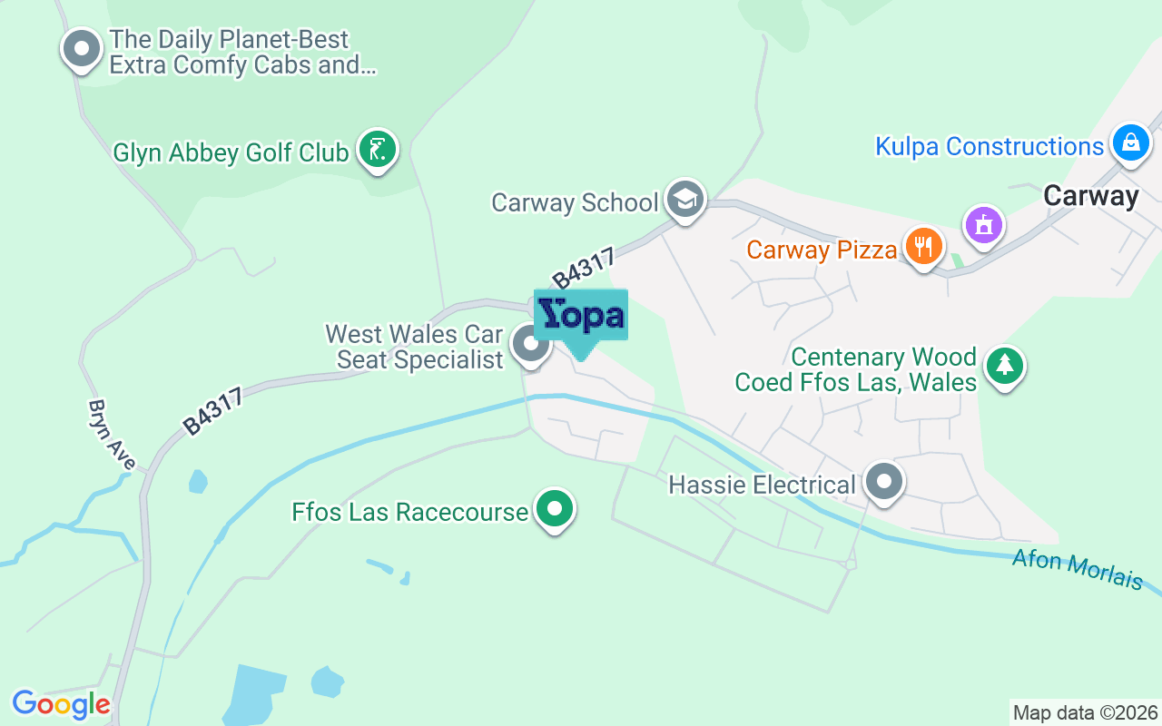 Map showing the location of SA17 4GB