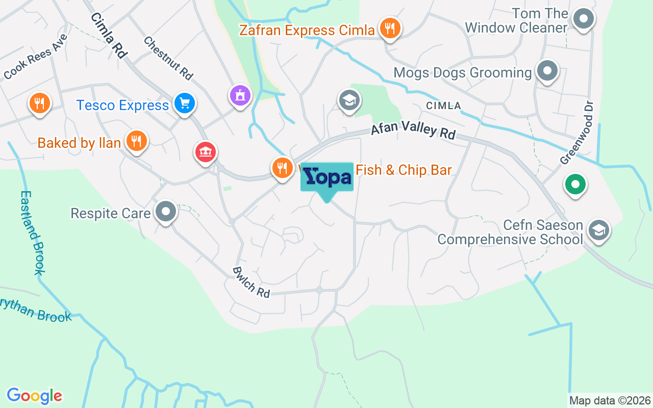 Map showing the location of SA11 3PY